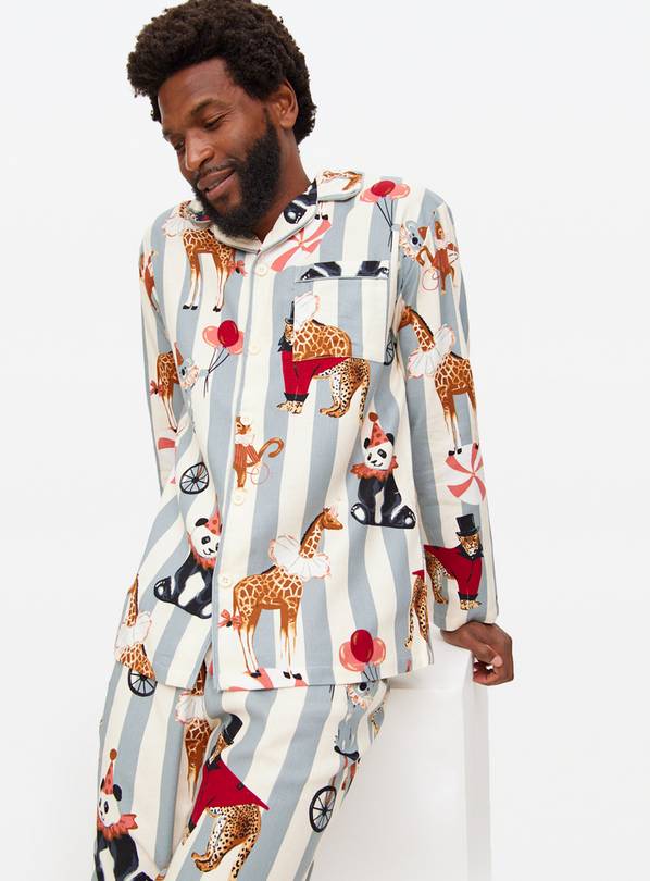 Matching Family Men's Christmas Circus Print Traditional Pyjamas XS